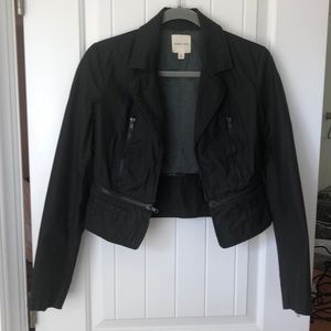 Anthropologie Cropped Black Lightweight Jacket